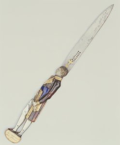 Klappmesser (Stahl mit Emaille-Dekoration) von French School