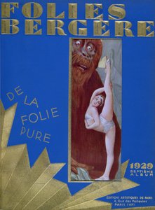 Folies Bergere Programm für die Revue De la Folie Pure, inspiriert vom Film King Kong, mit Glenn Ellyn, 1929