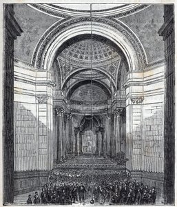 Foucaults Pendel im Pantheon, Paris von French School