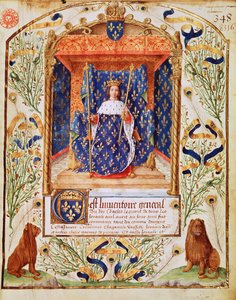 Fr 2705 f.C Frontispiz zu einem Inventar des Schatzes von Karl V. von Frankreich, 1379