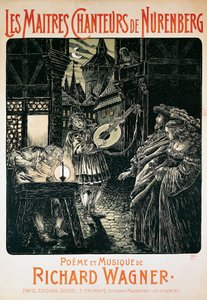 Frankreich, Paris, Plakat der Meistersinger von Nürnberg von Richard Wagner von French School