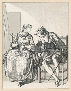 Frankreich XVIII. Jahrhundert Kostüm von French School