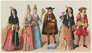 Frankreich XVII. Jahrhundert Kostüm von French School