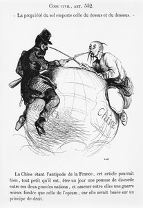 Frankreich und China, Karikatur aus dem Musee Philippon, ca. 1850-60