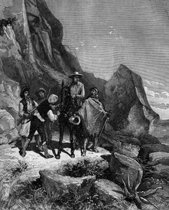 François Arago (1786 - 1853) ging 1806 nach Spanien, um die Messung des Meridians abzuschließen, und wurde eines Abends von vier Banditen überfallen. von French School