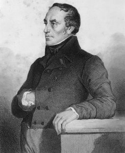 François Guizot (1787 - 1874), französischer Politiker und Historiker - Gravur in „Histoire de la vie politique et privée de Louis Philippe“ von French School