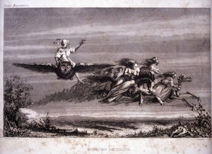 Freimaurerei: Dianes Rennen. Gravur aus „Picturesque Histoire de la Franc Maconnerie et des Societes Secretes antique et modernes“ von F.-T. B. Clavel. Pagnerre, Herausgeber. 1843.