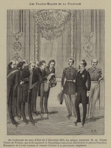 Freimaurer und Politik (Stich) von French School