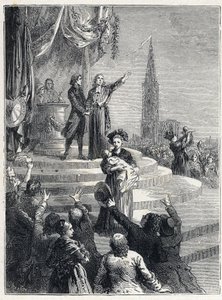 Französische Revolution - Fête de la Fédération in Straßburg von French School