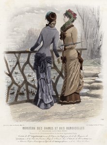 Französische Modeplatte, späte 19. Jahrhundert von French School
