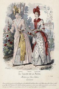 Französische Modeplatte, späte 19. Jahrhundert von French School