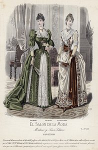 Französische Modeplatte, späte 19. Jahrhundert von French School