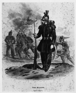 Französische Feuerwehrleute um 1860