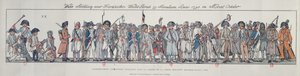 Französische Soldaten in Deutschland, 1795 (Farbstich) von French School