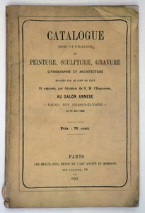 Vorderseite des Katalogs für den Salon des Refuses, 1863 von French School