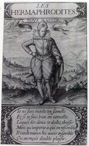 Frontispiz zu Les Hermaphrodites von Thomas Artus, 1605