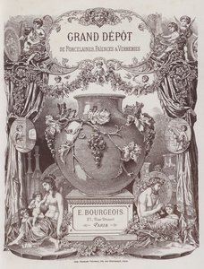Frontispiz zum Katalog des Grand Depot de Porcelaines, Faiences et Verreries von French School