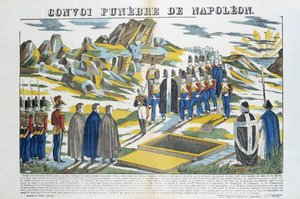 Trauerzug von Napoleon-le-Grand Bonaparte (1769-1821) auf der Insel Sainte-Helene. Bild von Epinal von French School