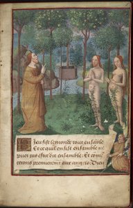 Garten Eden, Add MS 26667, f.1r, Chronique Universelle von French School