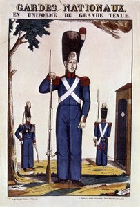 Nationalgardisten in großer Uniform - Bild von Epinal von Georgin, ed. Pellerin von French School