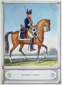 Gendarm auf einem Pferd, ca. 1812