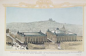 Gesamtansicht des Pariser Kaufhauses Printemps, 1911 von French School