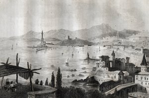Genua - Gravur aus „Italien malerisch“ von M. de Norvins, Ch. Nodier 1834-1836