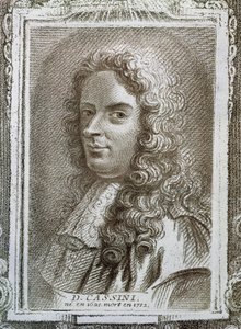 Giovanni Domenico Cassini (1625-1712), Illustration aus Histoire des Mathématiciens von Alexandre Saverien (1720-1805), veröffentlicht in Paris 1766 von French School