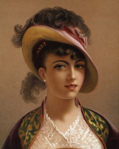 Mädchen mit rosa Hut von French School
