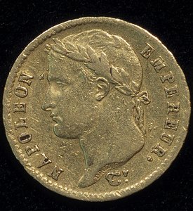 Goldmünze von 20 Francs (Napoleon) aus dem Jahr 1813 von French School