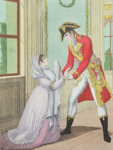 Gnade von Napoleon für Madame de Polignac für ihren Ehemann Armand Polignac, 1804 von French School