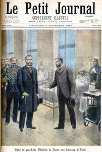 Großherzog Wladimir Alexandrowitsch von Russland besucht Pariser Krankenhäuser - Illustration für Le Petit Journal, 7. November 1897 (Gravur)