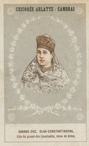 Großfürstin Olga Konstantinowna, Tochter des Großfürsten Konstantin, Königin von Griechenland von French School