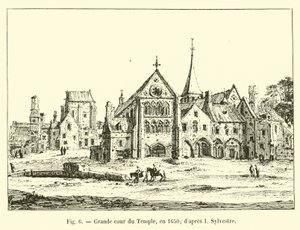 Großer Hof des Tempels, im Jahr 1650, nach I. Sylvestre von French School