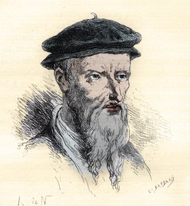 Guillaume Farel - William Farel - 1489-1565 - Gravur aus „L