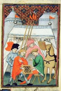 Odysseus spielt Schach, Pariser Kopie, c.1410-15