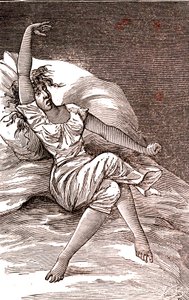 Kopfschmerzen, Melancholie und Hysterie, Angst. 1887 (Gravur)
