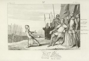 Heinrich I. von Frankreich begnadigt seinen Bruder Robert le Vieux, 1031 von French School
