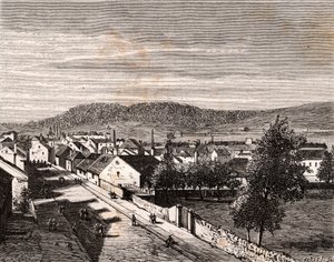 Hericourt - Département Saône-et-Loire - Gravur in „La France illustrée: Geographie, Geschichte, statistische Verwaltung“ von V.A. Malt-Brown. 1884 von French School