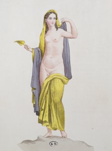 Hermaphrodit, aus einem pompejanischen Fresko, ca. 1800