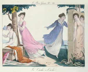 Versteckspiel, Illustration aus Le Bon Genre, frühes neunzehntes Jahrhundert