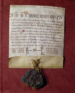Huldigung an König Philipp II. (1165-1223) von Simon de Montfort (ca. 1160-1218) für die von Raymond VI. (1197-1249) konfiszierten Gebiete, ca. 1216