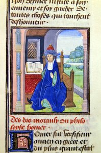 Homer, aus Histoire des Philosophes, spätes 15. Jahrhundert von French School