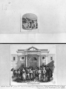 Hopital de la Charite, das Eingangstor in der Rue Jacob, Paris von French School