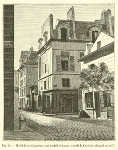 Hotel de Lesdiguières, ehemaliges Hotel Zamet, Rue de la Cerisaie, abgerissen 1877