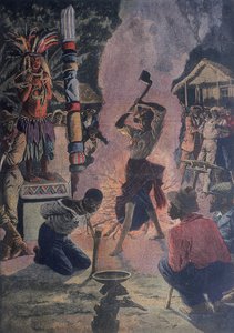 Menschenopfer während einer Voodoo-Zeremonie, La Fayette, Louisiana, USA