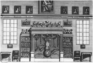 Illustration aus Cabinet de la Bibliotheque Sainte-Genevieve von Reverend Pere Claude Du Molinet, 1692 von French School