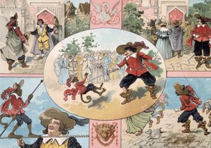Illustration von Cyrano de Bergerac, Illustration des Romans von Cyrano de Bergerac: „L