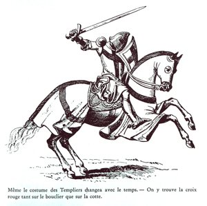 Illustration eines Tempelritters von French School
