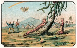 Illustration des Buches "Reise zum Mond vor 1900" von A. de Ville-d